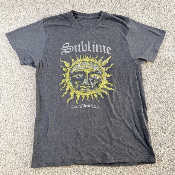 Sublime Tops - Sublime Shirt Womens XL Black Sun Long Beach CA Graphic Band Tee T-Shirt Music